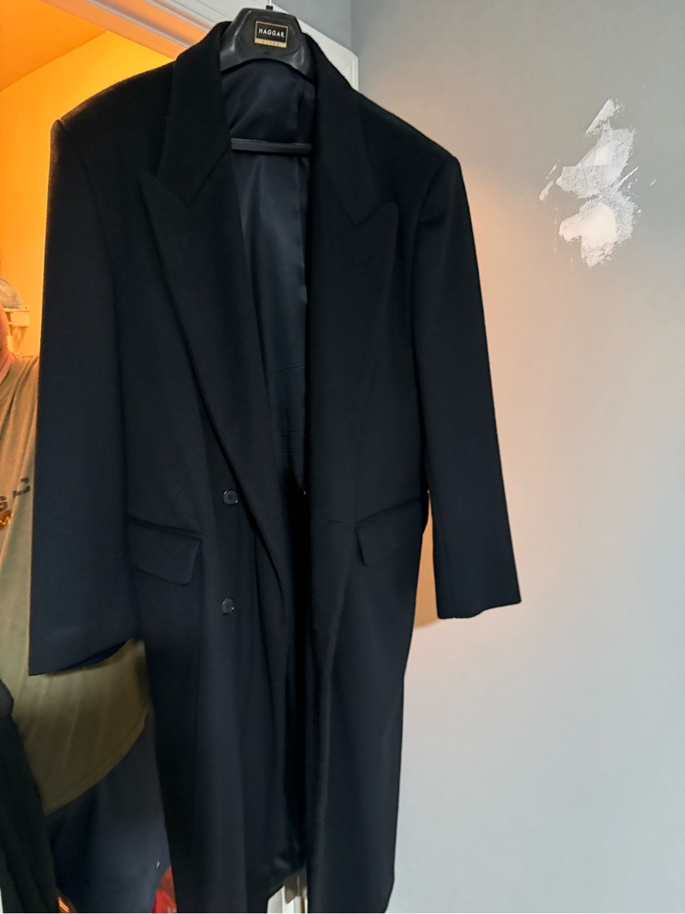 Haggar Men's Black Dress Overcoat